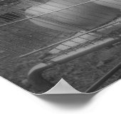 おもしろい秋カボチャ白黒フォトプリント ポスター (角)