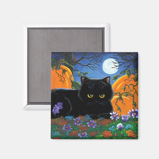 おもしろい秋キャッツムーンクリエイションアーツ マグネット (正面/裏面)