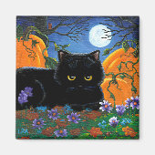 おもしろい秋キャッツムーンクリエイションアーツ マグネット (正面)