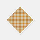 おもしろい秋パターンプレイド紙ナプキン スタンダードカクテルナプキン (角)