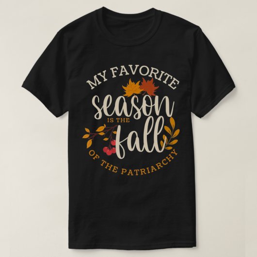 おもしろい秋フェミニスト紅葉女性権利AC Tシャツ (デザイン正面)