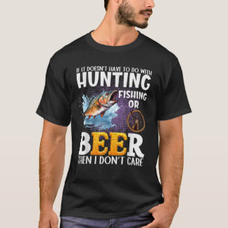 おもしろい秋又は春ベース魚釣りエルク親愛狩り Tシャツ