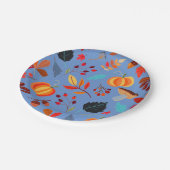 おもしろい秋収穫パターン ペーパープレート (アングル)