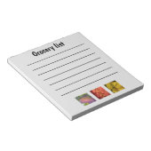 おもしろい秋食料品リスト ノートパッド (アングル)