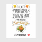 おもしろい秋2024年11月選挙区Pro-Harris シール (シート)