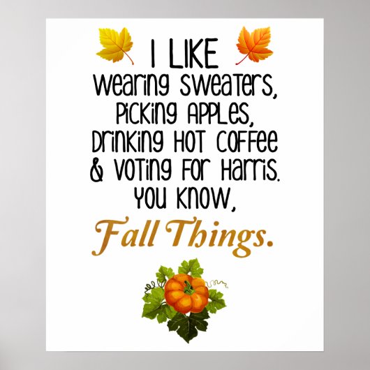 おもしろい秋2024年11月選挙区Pro-Harris ポスター (正面)