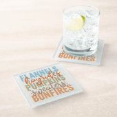 おもしろい秋 ガラスコースター (アングル)