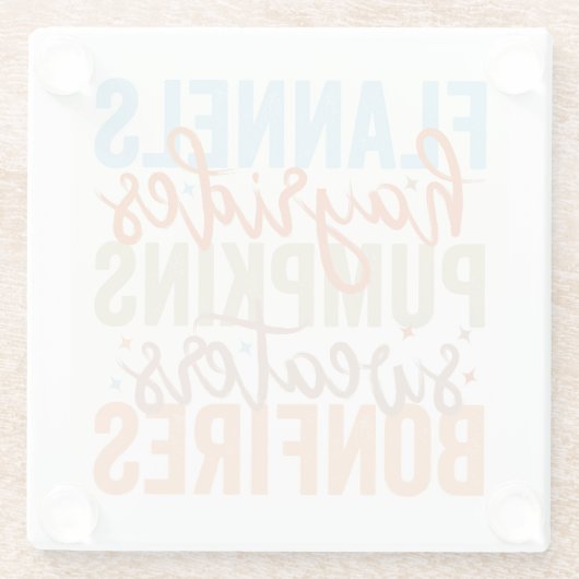 おもしろい秋 ガラスコースター (裏面)