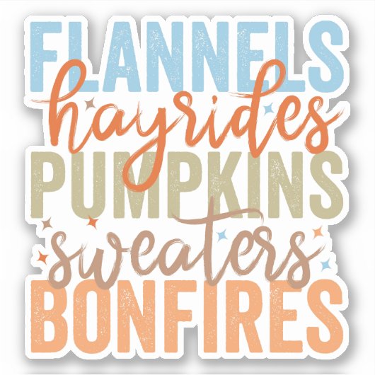 おもしろい秋 シール (正面)