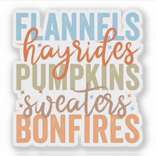 おもしろい秋 シール (正面)