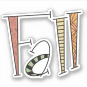 おもしろい秋 シール (正面)