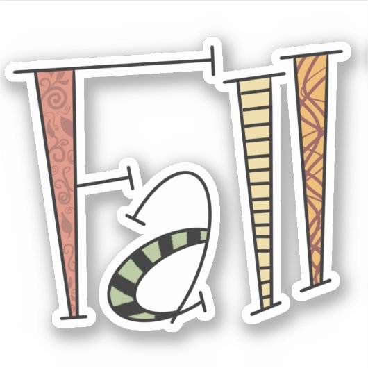 おもしろい秋 シール (正面)