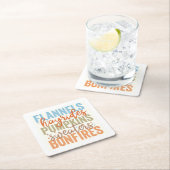 おもしろい秋 スクエアペーパーコースター (インサイチュ)