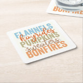 おもしろい秋 スクエアペーパーコースター (アングル)