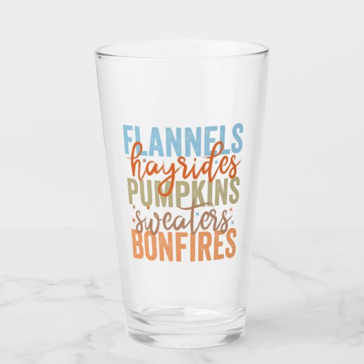 おもしろい秋 タンブラーグラス (正面)