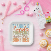 おもしろい秋 ペーパープレート (パーティー)