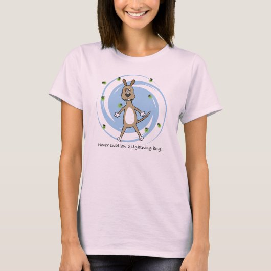おもしろい稲妻バグドッグTシャツ Tシャツ (正面)
