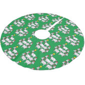 おもしろい積み上げサンタヤート ブラッシュドポリエステルツリースカート (アングル)