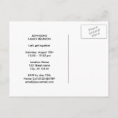 おもしろい穏やかな家族会の郵便はがきを保って下さい インビテーションポストカード (裏面)