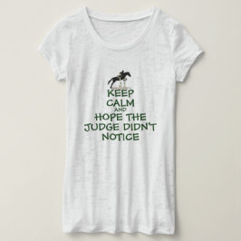 おもしろい穏やかな馬の焼損のティーを保って下さい Tシャツ