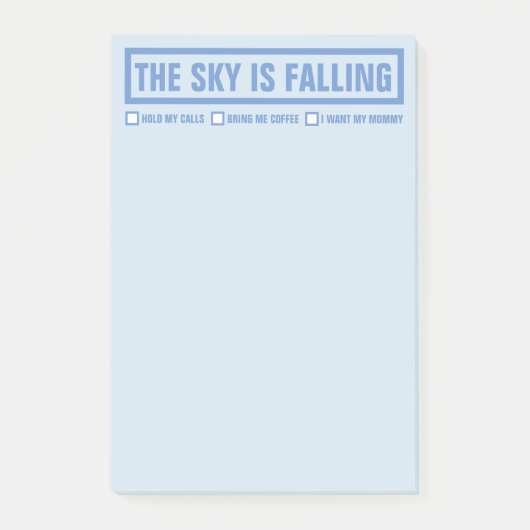 "おもしろい空です下る"は4" x6 " ポストイット (正面)