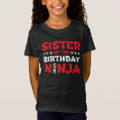 おもしろい空手パーティーキッズシスター誕生日忍者 Tシャツ (正面)