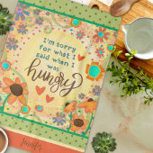 おもしろい空腹引用文フローラハート名キッチン キッチンタオル