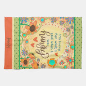 おもしろい空腹引用文フローラハート名キッチン キッチンタオル (横)