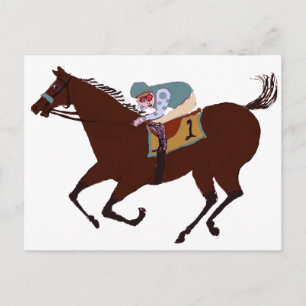 おもしろい競馬デザイン ポストカード