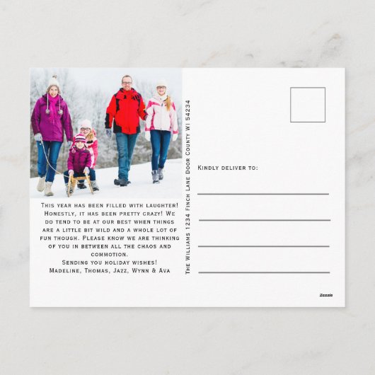 おもしろい笑いオールウェイホリデー写真はがき シーズンポストカード (裏面)