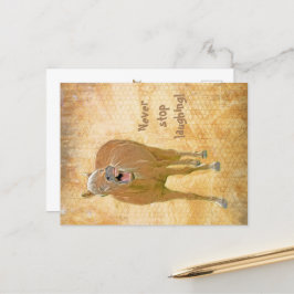 おもしろい笑い馬 – はがき