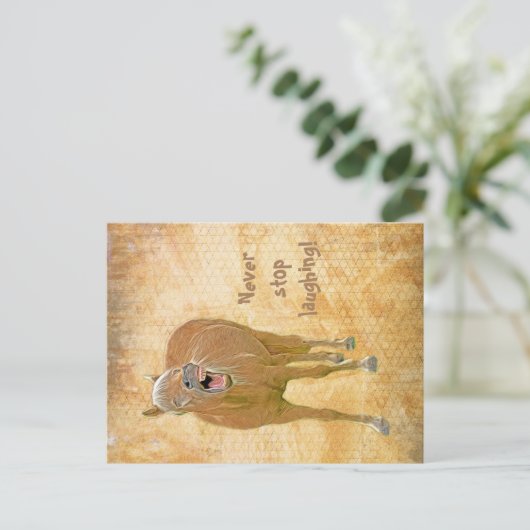 おもしろい笑い馬 – はがき (スタンド正面)