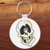 おもしろい笑い骨格スカル キーホルダー (正面)