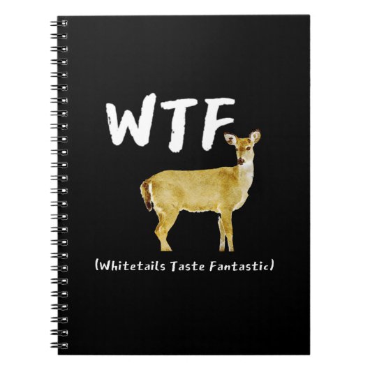 おもしろい笑うWTFホワイトテール味ファンタスティックハンター ノートブック (正面)