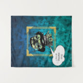 おもしろい笑わされるユーモアのある犬 タペストリー (正面(横))