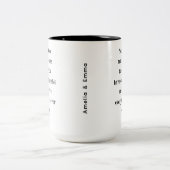 おもしろい笑わされる最高の友の同僚さよなら ツートーンマグカップ (中央)