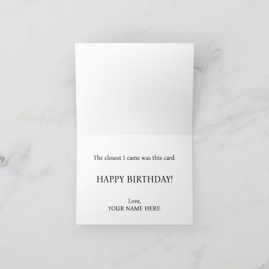 おもしろい笑わされる誕生日カード健康ケーキ カード (内部)