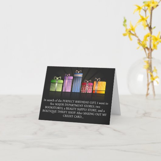 おもしろい笑わされる誕生日 カード (黄色い花)