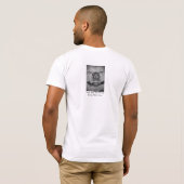 おもしろい笑顔のかわいい犬のスローガン写真 Tシャツ (裏面フル)