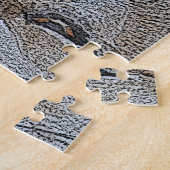 おもしろい笑顔の犬ジグソー写真 ジグソーパズル (側面)