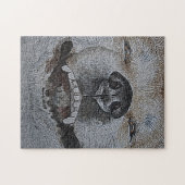 おもしろい笑顔の犬ジグソー写真 ジグソーパズル (横)