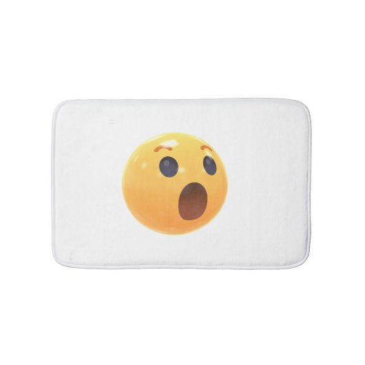 おもしろい笑顔の絵文字 バスマット (正面)
