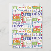 おもしろい第18回誕生日パーティーの好意 招待状 (裏面)