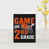 おもしろい第2級バスケットボール1日目の試合 カード (黄色い花)