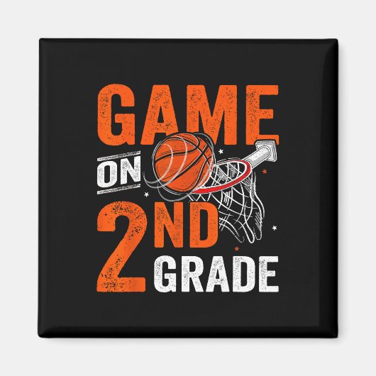 おもしろい第2級バスケットボール1日目の試合 マグネット (正面)