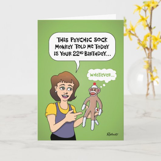 おもしろい第2誕生日 カード (黄色い花)