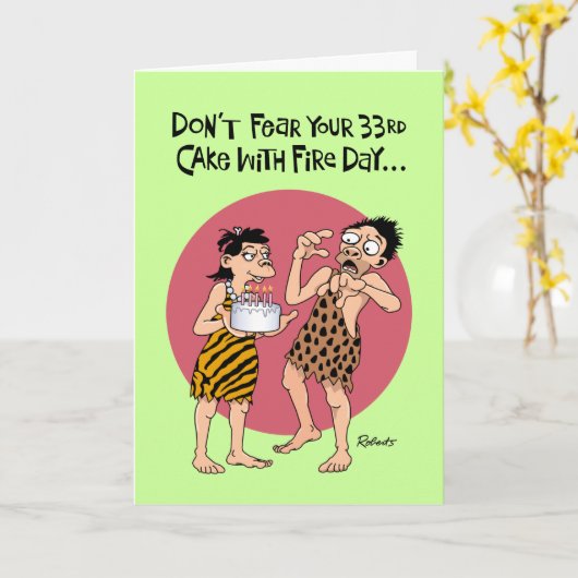 おもしろい第3誕生日 カード (黄色い花)