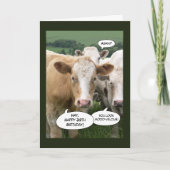 おもしろい第39期牛ハッピーバースデー カード (正面)