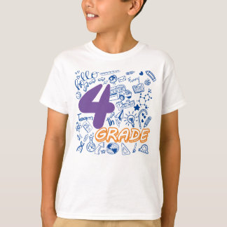 おもしろい第4級新学期子供と先生 Tシャツ