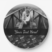 おもしろい第45回誕生日パーティーモパーソナライズされたノグラム ペーパープレート (正面)